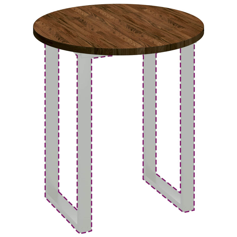 vidaXL Asztallap Világosbarna Ø 70 x 2.5 cm Masszív tölgyfa