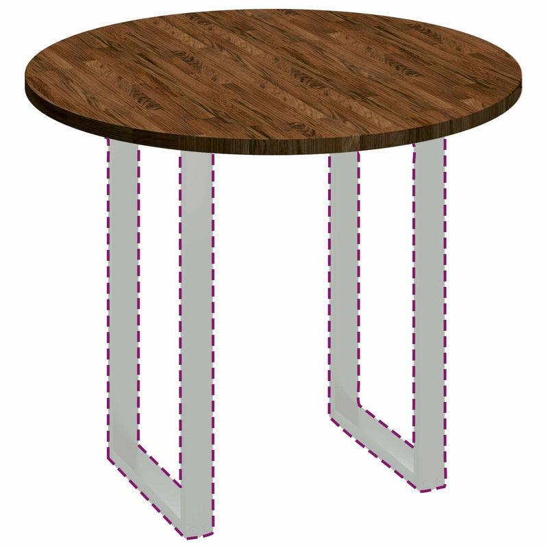 vidaXL Asztallap Világosbarna Ø 90 x 2.5 cm Masszív tölgyfa