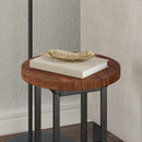 vidaXL Asztallap sötétbarna Ø 30 x 2.5 cm Masszív tölgyfa