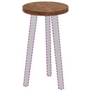 vidaXL Asztallap sötétbarna Ø 30 x 2.5 cm Masszív tölgyfa