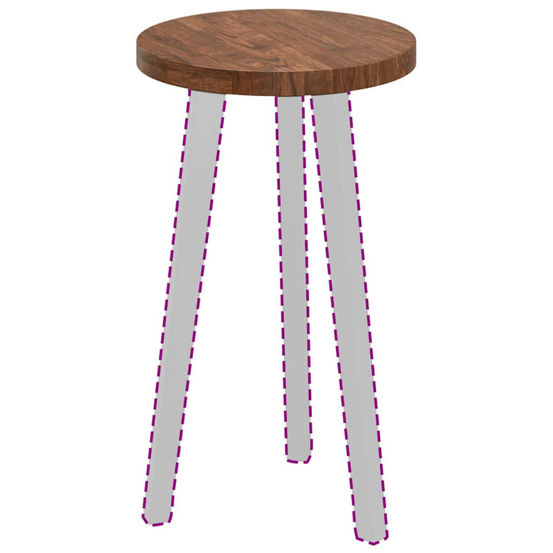 vidaXL Asztallap sötétbarna Ø 30 x 2.5 cm Masszív tölgyfa