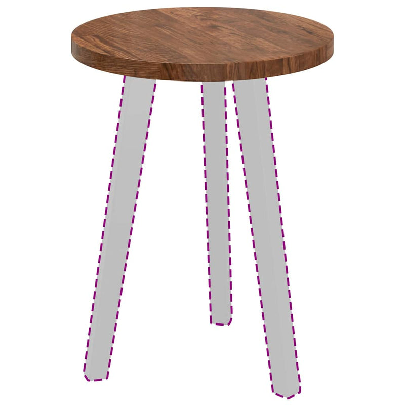 vidaXL Asztallap sötétbarna Ø 40 x 2.5 cm Masszív tölgyfa