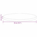 vidaXL Asztallap sötétbarna Ø 50 x 2.5 cm Masszív tölgyfa