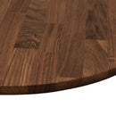 vidaXL Asztallap Sötét Barna Ø 90 x 2,5 cm Tömör Tölgyfa