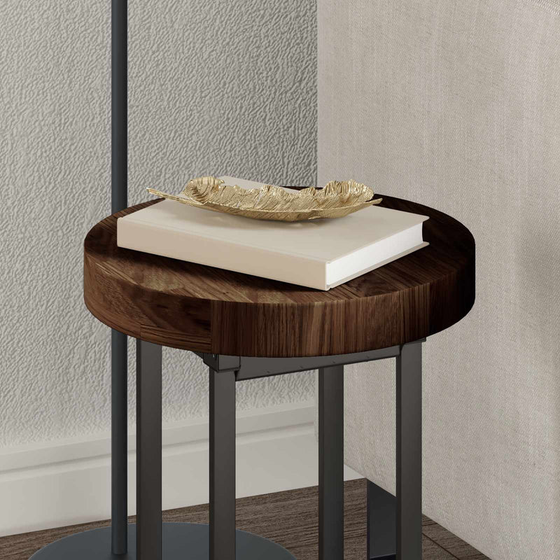 vidaXL Asztallap Világosbarna Ø 30 x 4 cm Masszív tölgyfa