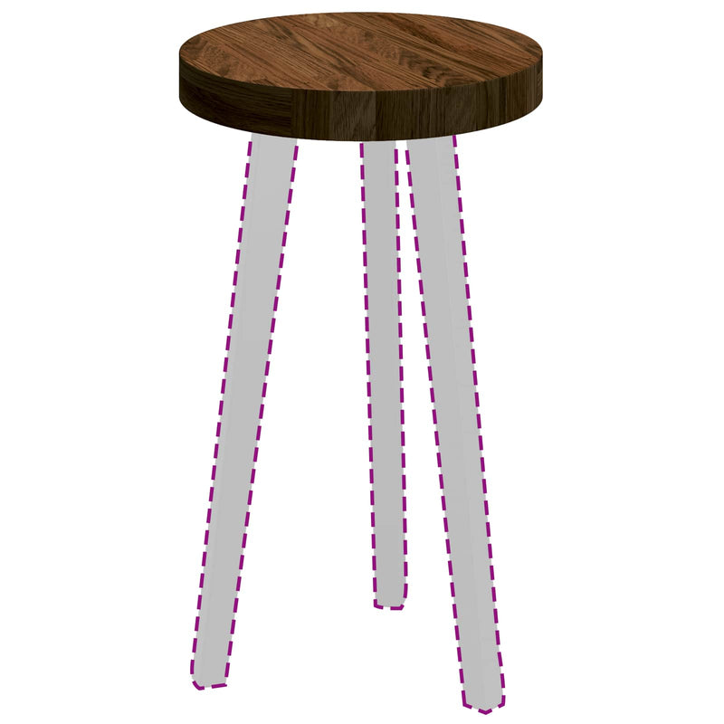 vidaXL Asztallap Világosbarna Ø 30 x 4 cm Masszív tölgyfa