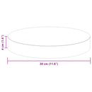 vidaXL Asztallap Világosbarna Ø 30 x 4 cm Masszív tölgyfa