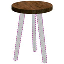 vidaXL Asztallap Világosbarna Ø 40 x 4 cm Masszív tölgyfa