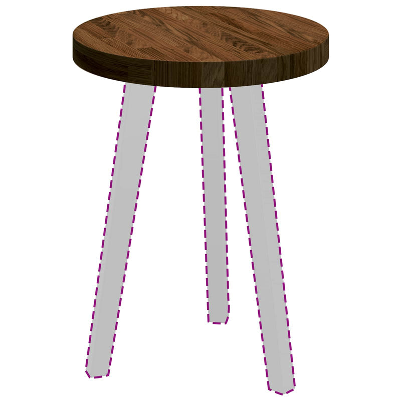 vidaXL Asztallap Világosbarna Ø 40 x 4 cm Masszív tölgyfa