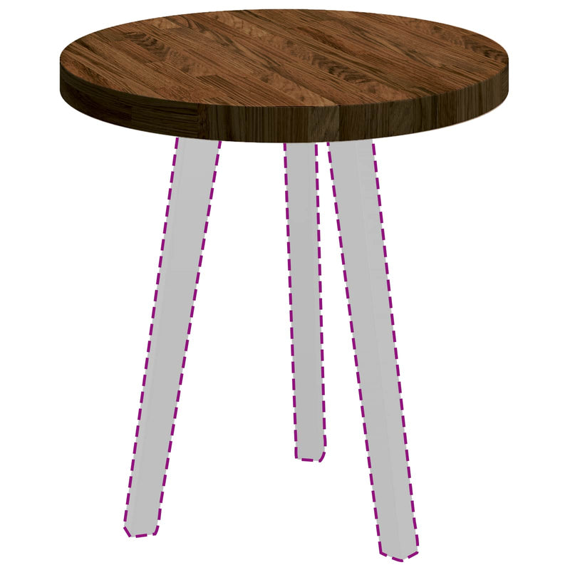 vidaXL Asztallap Világosbarna Ø 50 x 4 cm Masszív tölgyfa