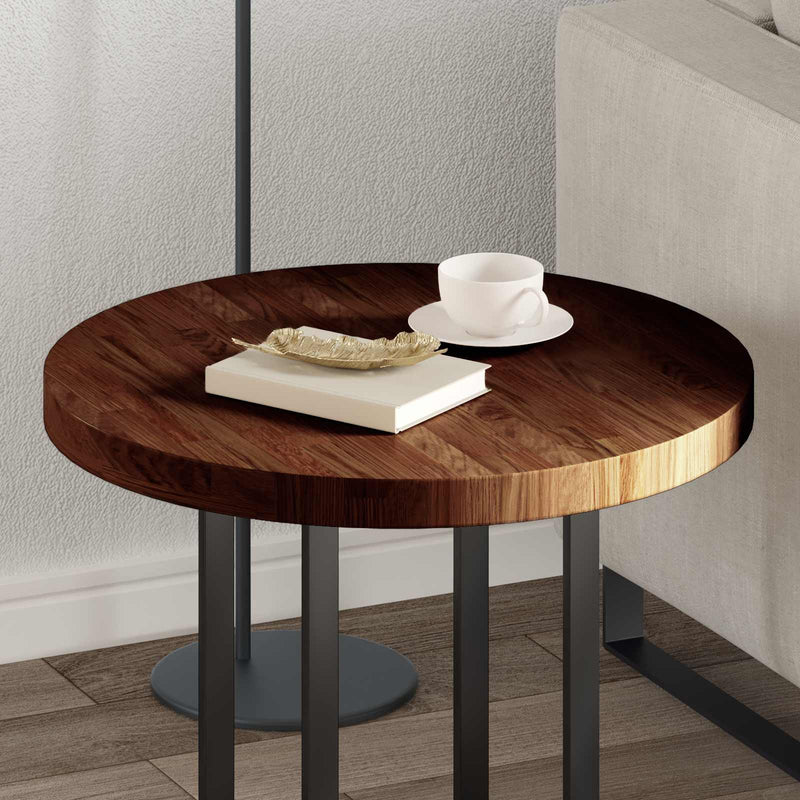 vidaXL Asztallap Világosbarna Ø 60 x 4 cm Masszív tölgyfa