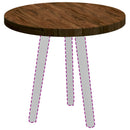 vidaXL Asztallap Világosbarna Ø 60 x 4 cm Masszív tölgyfa