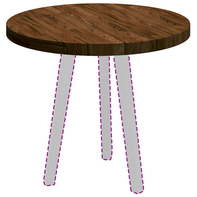 vidaXL Asztallap Világosbarna Ø 60 x 4 cm Masszív tölgyfa