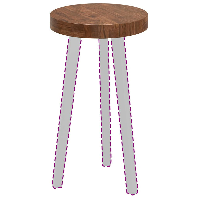 vidaXL Asztallap sötétbarna Ø 30 x 4 cm Masszív tölgyfa