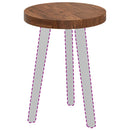 vidaXL Asztallap sötétbarna Ø 40 x 4 cm Masszív tölgyfa