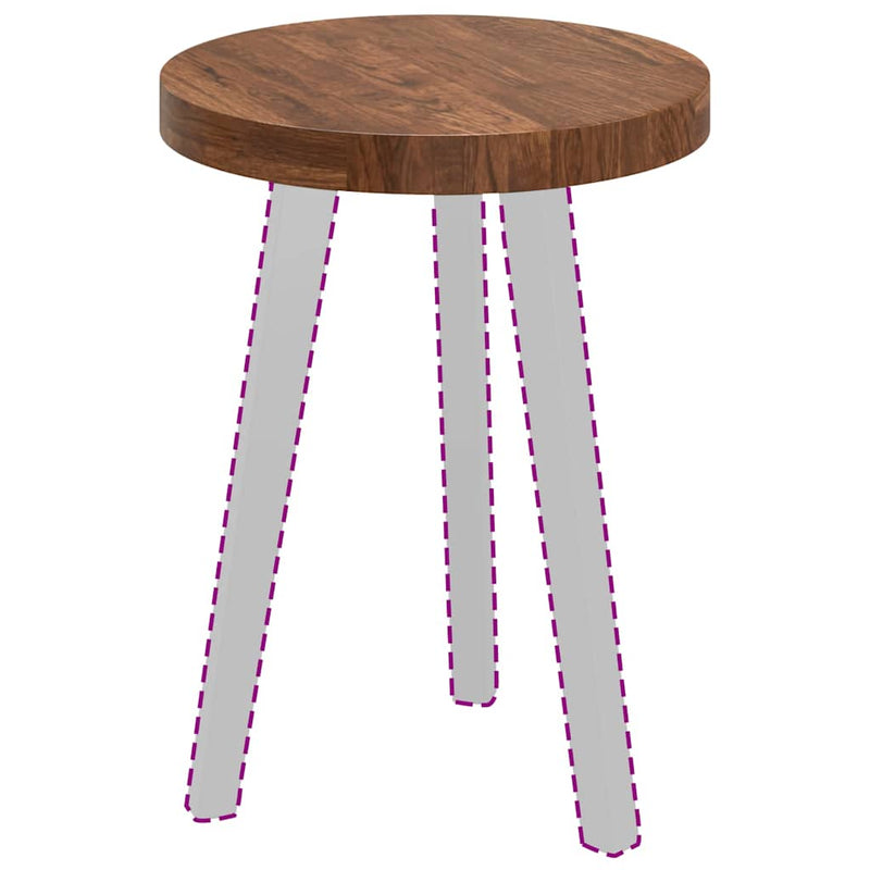 vidaXL Asztallap sötétbarna Ø 40 x 4 cm Masszív tölgyfa