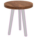 vidaXL Asztallap sötétbarna Ø 50 x 4 cm Masszív tölgyfa