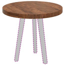 vidaXL Asztallap sötétbarna Ø 60 x 4 cm Masszív tölgyfa