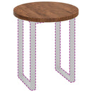 vidaXL Asztallap sötétbarna Ø 70 x 4 cm Masszív tölgyfa