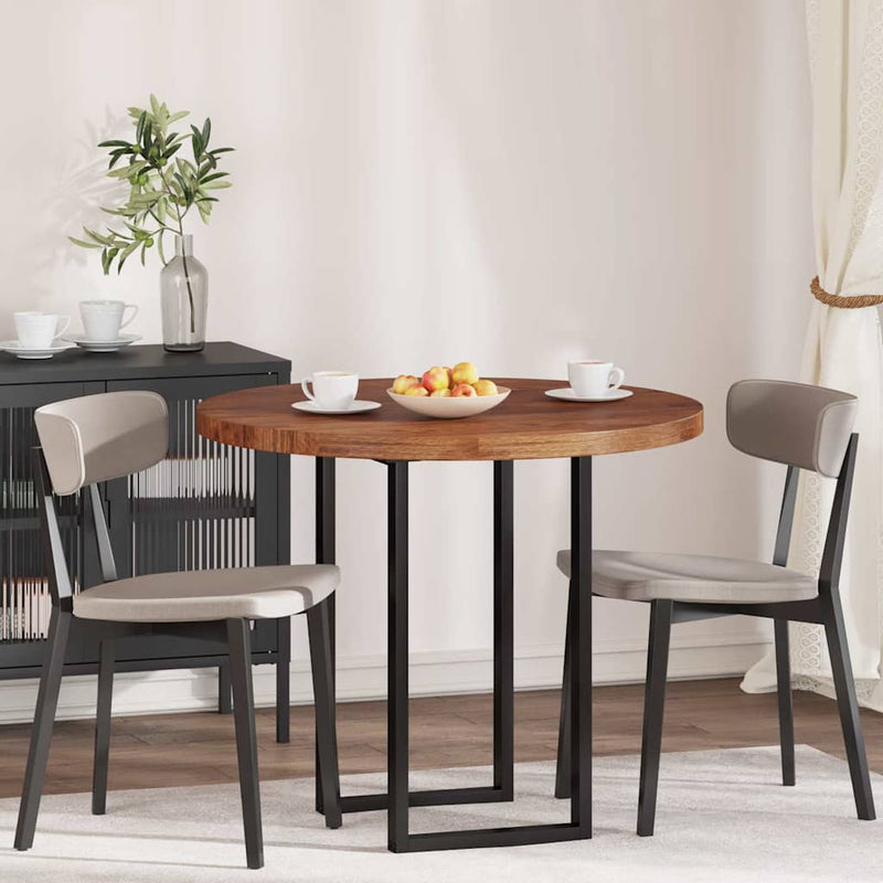 vidaXL Asztallap sötétbarna Ø 90 x 4 cm Masszív tölgyfa