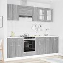 vidaXL Konyhaszekrény garnitúra fiókkal Lyon 8 pcs Szürke Sonoma