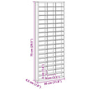 vidaXL Kiállító Doboz tárolóval Barna 30 x 4,5 x 75 cm Faanyag