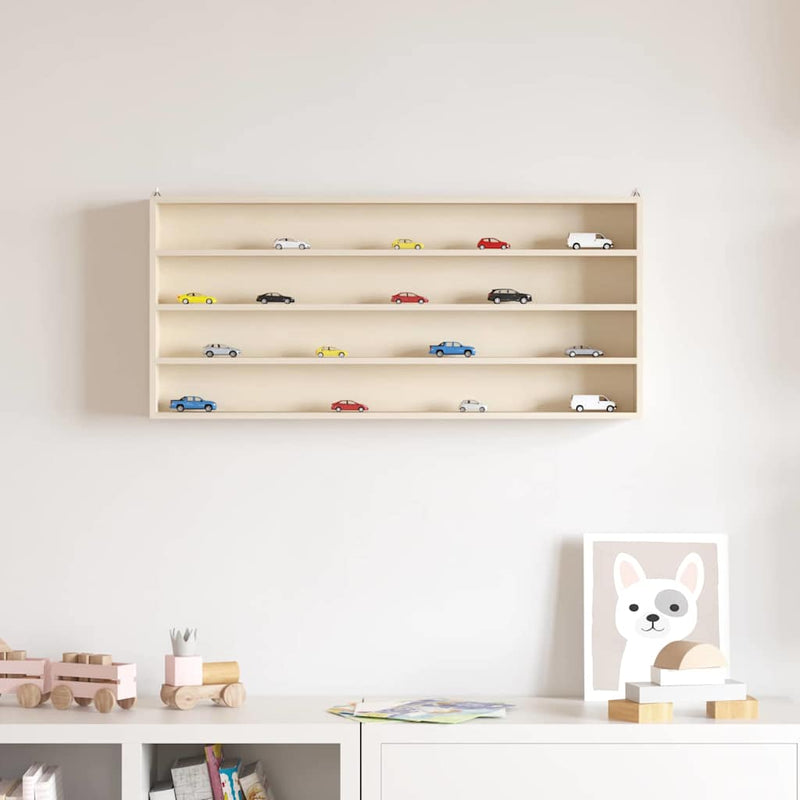 vidaXL Fa gyűjtő kiállítótok Barna 80 x 8.5 x 36 cm Furnér