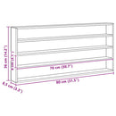 vidaXL Fa gyűjtő kiállítótok Barna 80 x 8.5 x 36 cm Furnér