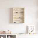 vidaXL Fali Kiállító Doboz polcokkal Bézs 40 x 8,5 x 54 cm Furnér