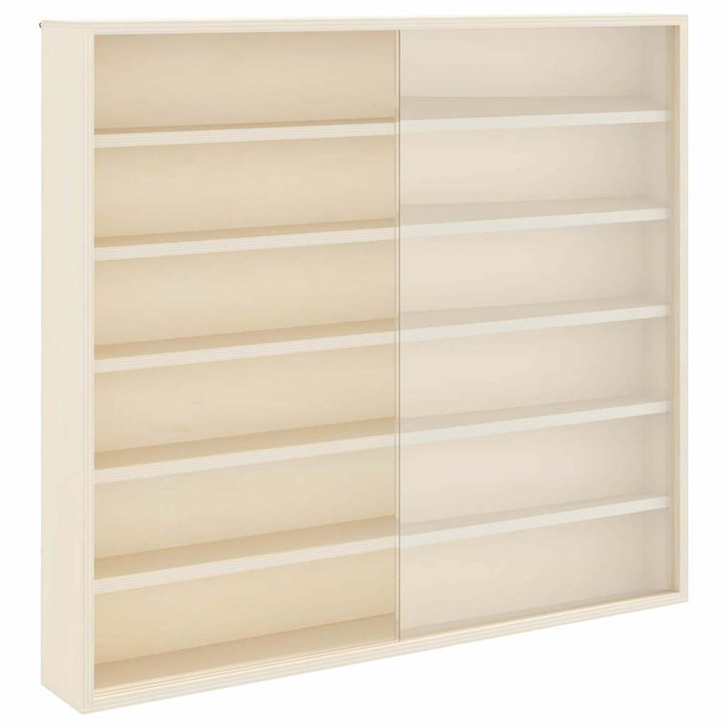vidaXL Fa gyűjtő kiállítótok polcokkal Barna 60 x 8,5 x 54 cm Furnér