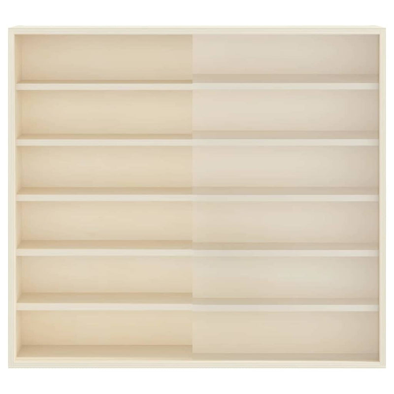 vidaXL Fa gyűjtő kiállítótok polcokkal Barna 60 x 8,5 x 54 cm Furnér