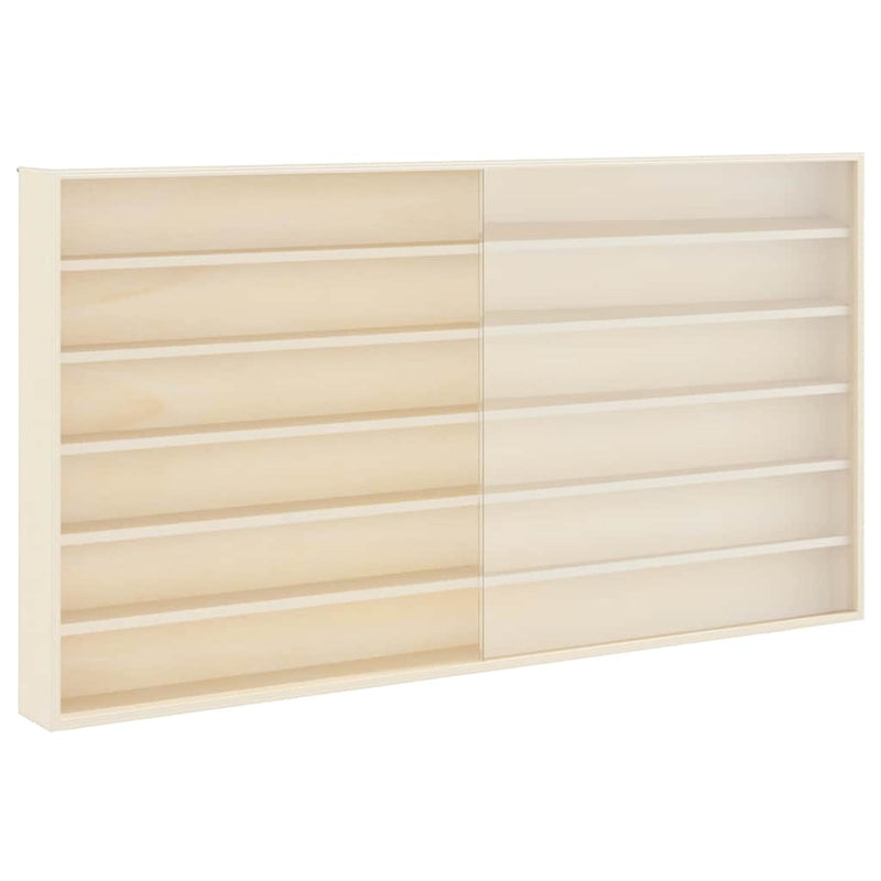 vidaXL Fa gyűjtő kiállítótok polcokkal Barna 100 x 8,5 x 54 cm Furnér