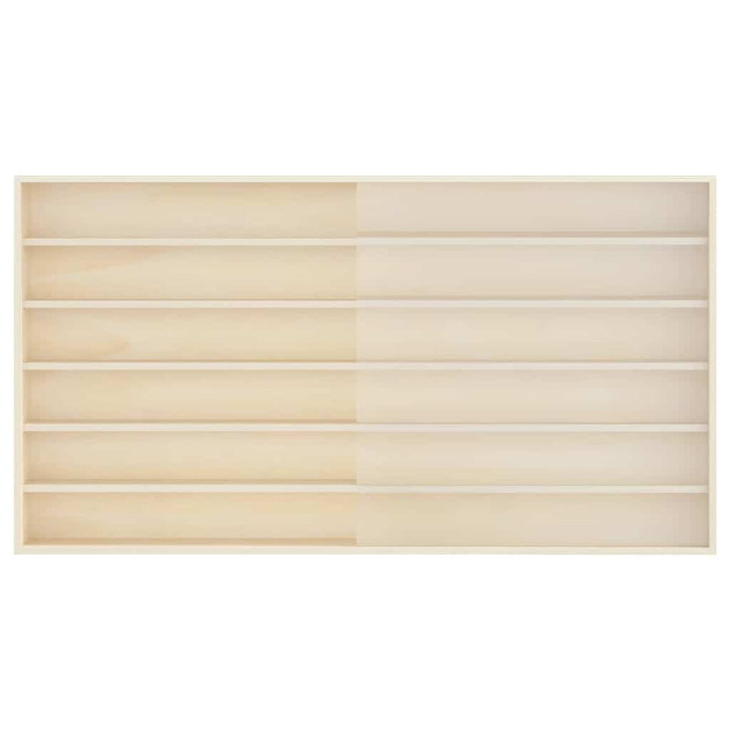 vidaXL Fa gyűjtő kiállítótok polcokkal Barna 100 x 8,5 x 54 cm Furnér