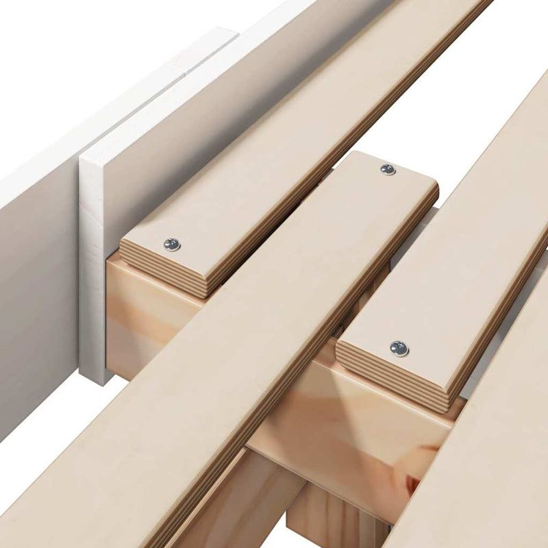 vidaXL Ágykeret fejtámlával Fehér 80 x 200 cm Faanyag