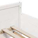 vidaXL Ágykeret fejtámlával Fehér 80 x 200 cm Faanyag