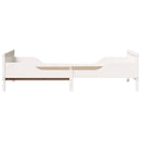 vidaXL Ágykeret fejtámlával Fehér 80 x 200 cm Faanyag
