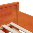 vidaXL Ágykeret fejtámlával Faggyú barna 80 x 200 cm Faanyag