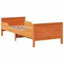 vidaXL Ágykeret fejtámlával Faggyú barna 80 x 200 cm Faanyag