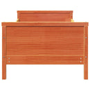 vidaXL Ágykeret fejtámlával Faggyú barna 80 x 200 cm Faanyag