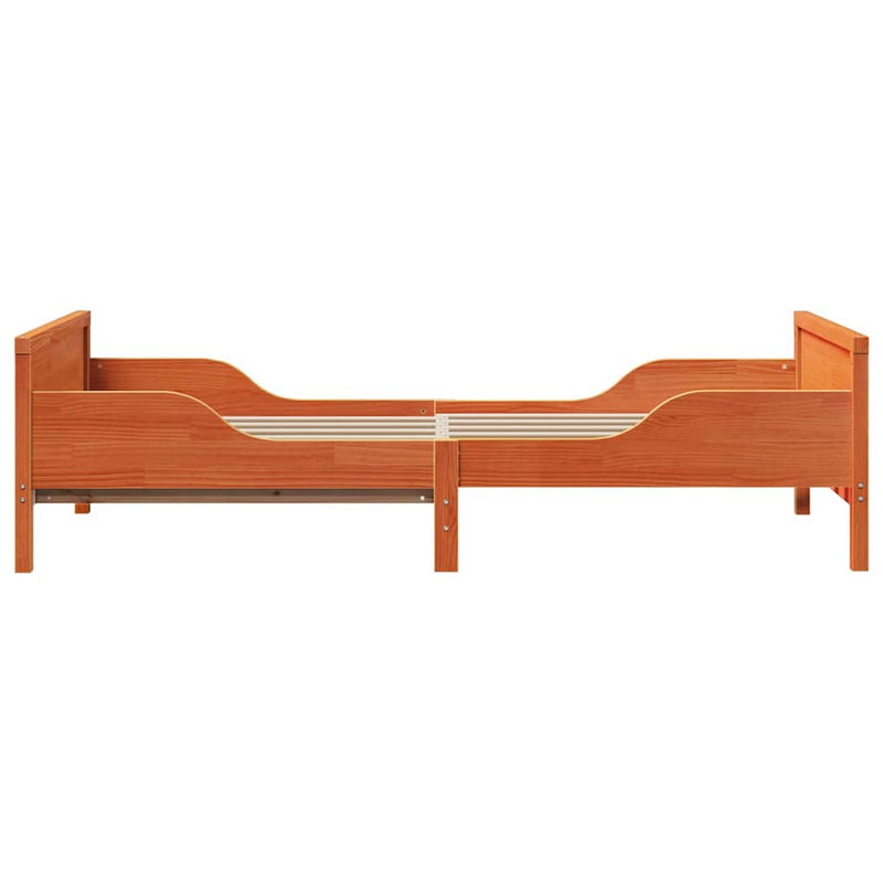 vidaXL Ágykeret fejtámlával Faggyú barna 80 x 200 cm Faanyag