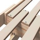 vidaXL Ágykeret fejtámlával Barna 80 x 200 cm Faanyag