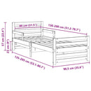vidaXL Ágykeret fejtámlával Barna 80 x 200 cm Faanyag