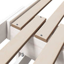 vidaXL Ágykeret fejtámlával Fehér 80 x 200 cm Faanyag