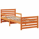 vidaXL Ágykeret fejtámlával Faggyú barna 80 x 200 cm Faanyag