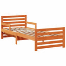 vidaXL Ágykeret fejtámlával Faggyú barna 80 x 200 cm Faanyag