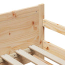 vidaXL Ágykeret fejtámlával Barna 80 x 200 cm Faanyag