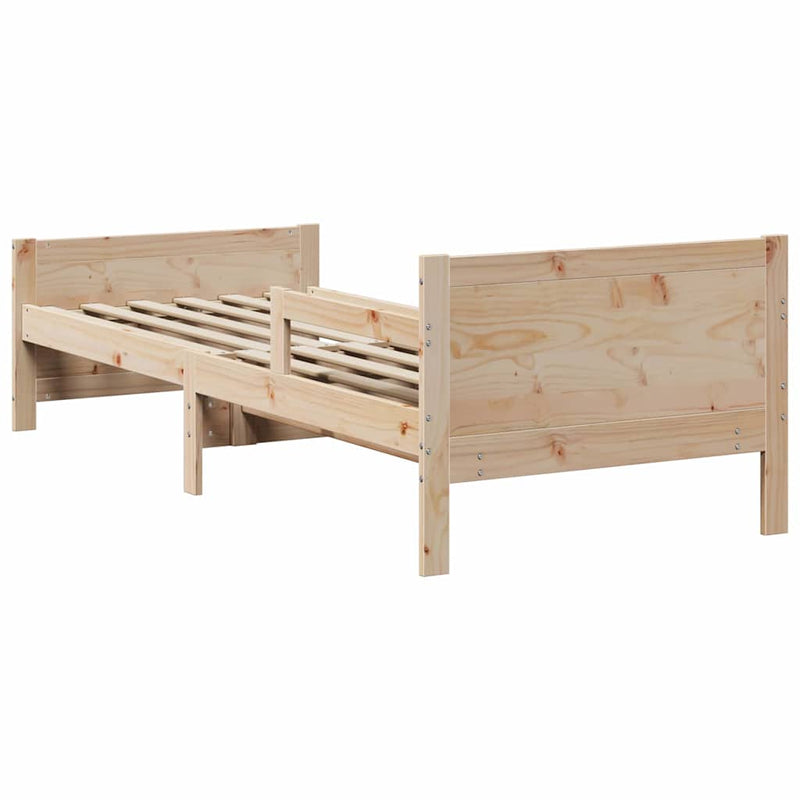 vidaXL Bővíthető Ágykeret Gyerekeknek Other Barna 80 x 130 / 165 / 200 cm