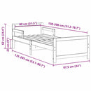 vidaXL Ágykeret fejtámlával Barna 80 x 200 cm Faanyag
