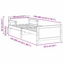 vidaXL Ágykeret fejtámlával Barna 80 x 200 cm Faanyag