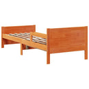 vidaXL Ágykeret fejtámlával Faggyú barna 80 x 200 cm Faanyag